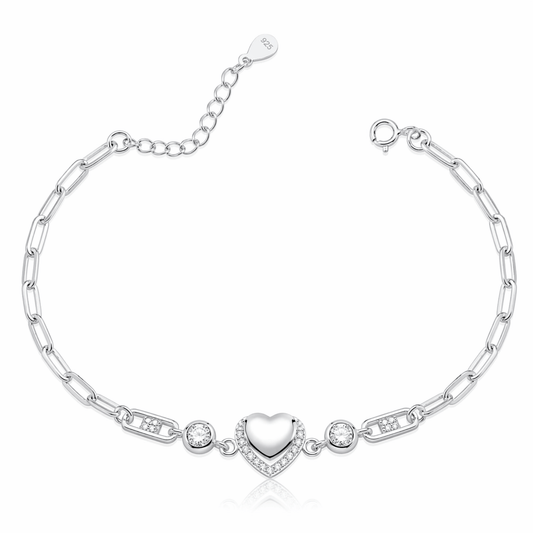 Pulseira coração Vínculo Prata 925