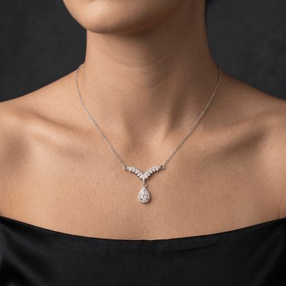 Gargantilha Gota Elegance Prata 925