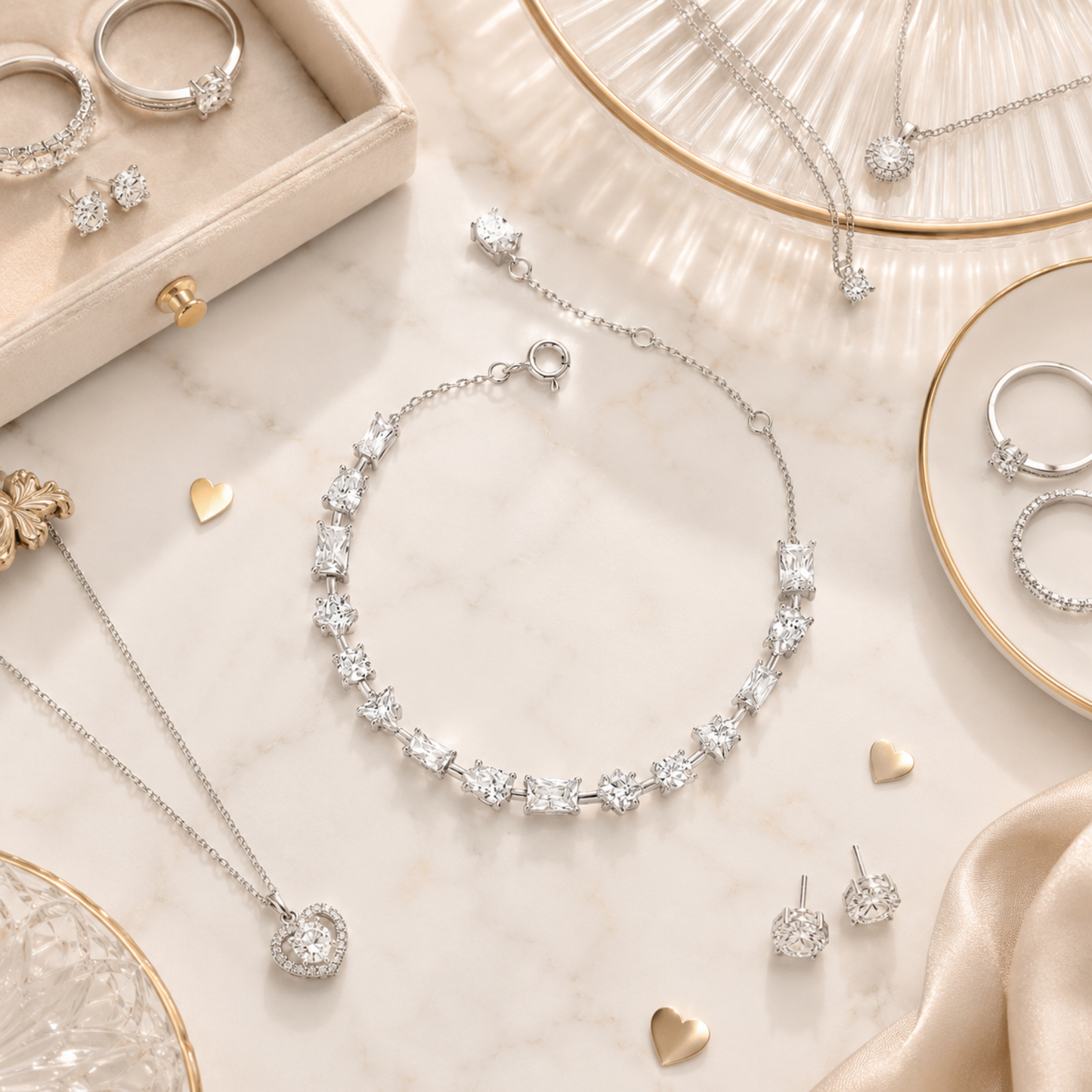 Pulseira Rainha Cravejada Prata 925