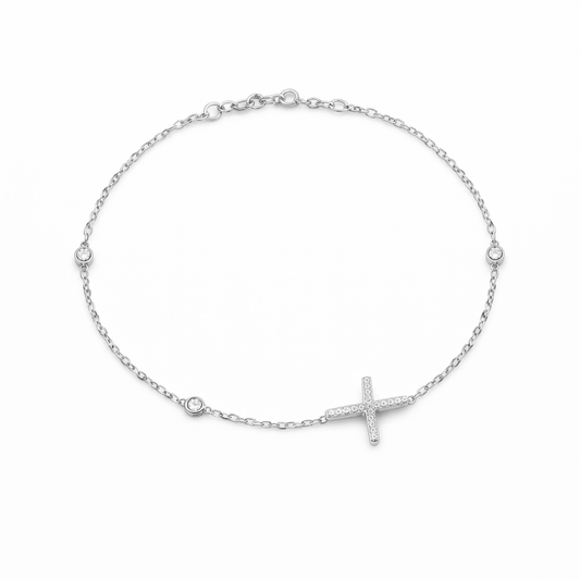 Pulseira  Cruz Prata 925