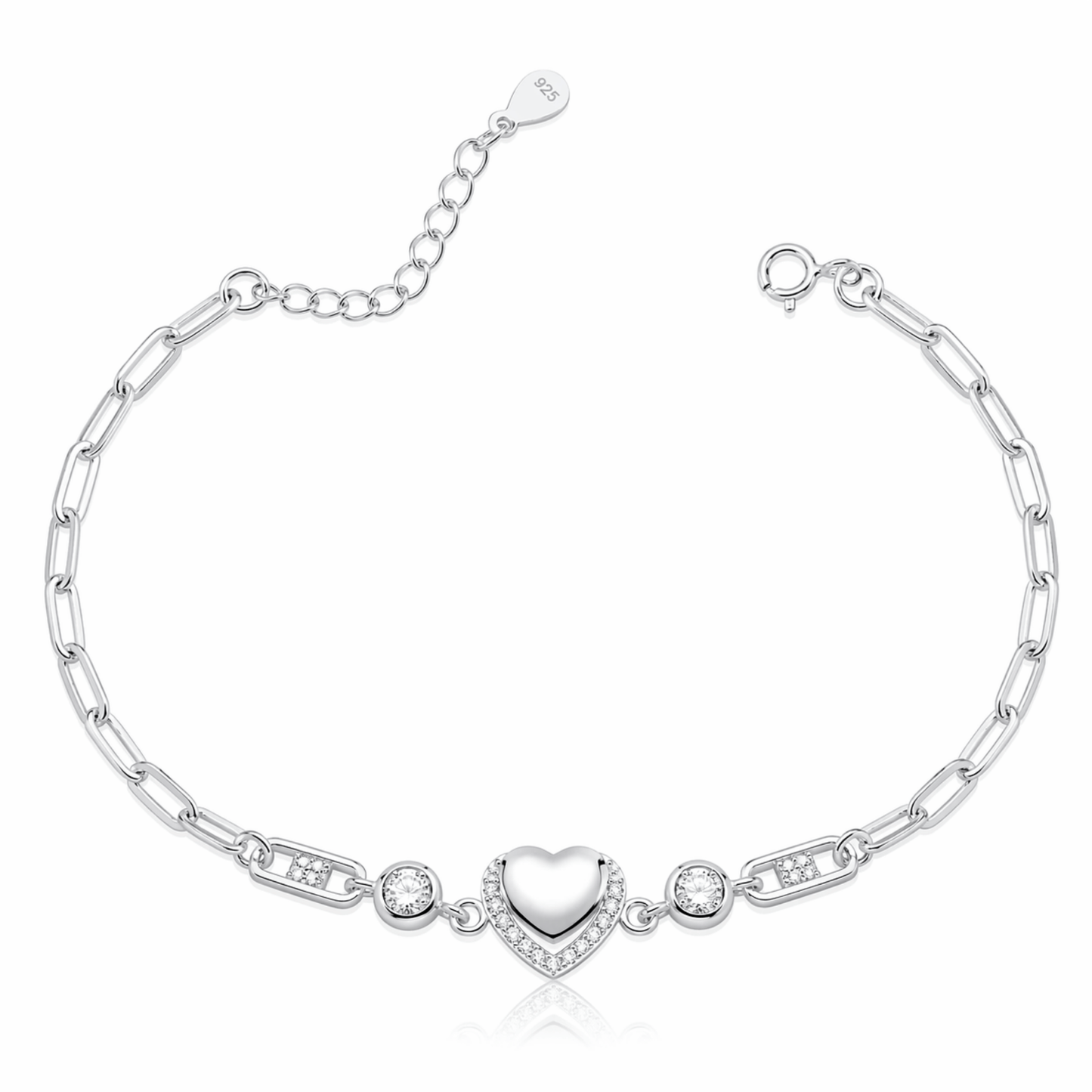 Pulseira coração Vínculo Prata 925