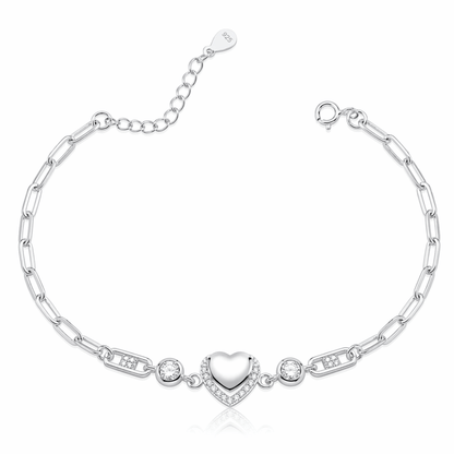 Pulseira coração Vínculo Prata 925