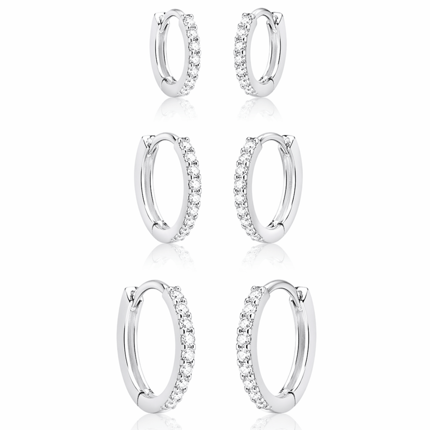 Trio de Argolas Cleópatra Prata 925