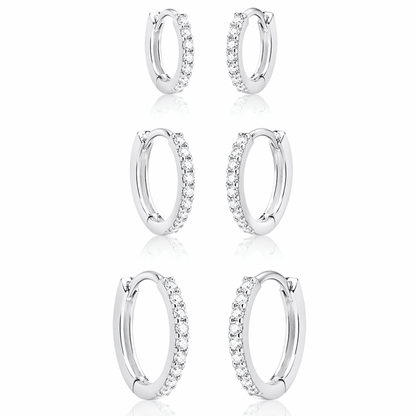 Trio de Argolas Cleópatra Prata 925