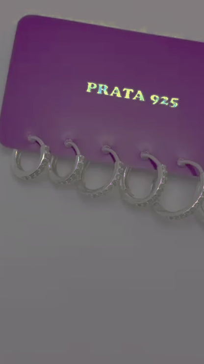 Trio de Argolas Cleópatra Prata 925